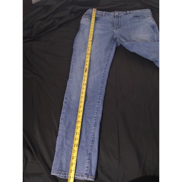 Levis 511 Jeans Mens 38x32 Premium Light Blue Washed Big E Red Tab  READ - Picture 14 of 16